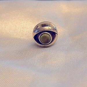 Authentic Pandora Peridot Eye Charm/Bead Silver 925